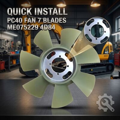 Прямой вентилятор охлаждения двигателя с застежкой ME075229 4D84 Yanmar PC40 PC40-7 Мини экскаватор Быстрая установка замена